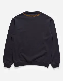 Crew Sweats*Maharishi 4281 Sak Yant Embroidered Organic Crew Sweat Navy