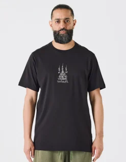 Short Sleeve T-Shirts*Maharishi 4285 Sak Yant Embroidered Organic T-Shirt Black