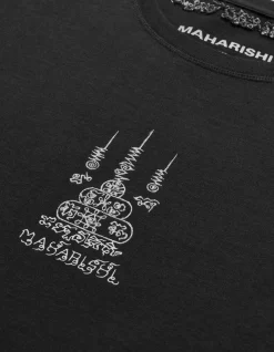 Short Sleeve T-Shirts*Maharishi 4285 Sak Yant Embroidered Organic T-Shirt Black