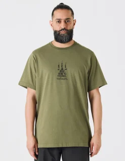 Short Sleeve T-Shirts*Maharishi 4285 Sak Yant Embroidered Organic T-Shirt Olive Og-107F