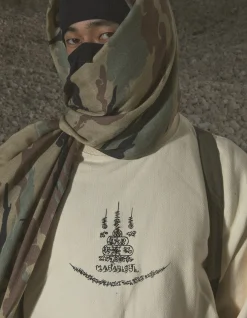 Crew Sweats*Maharishi 4281 Sak Yant Embroidered Organic Crew Sweat Ecru