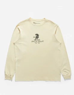 Long Sleeve T-Shirts*Maharishi 4284 Sak Yant Tiger Embroidered L/S T-Shirt Ecru