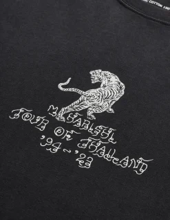 Long Sleeve T-Shirts*Maharishi 4284 Sak Yant Tiger Embroidered L/S T-Shirt Black