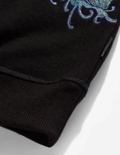 Crew Sweats*Maharishi 4242 Samurai Vs. Dragon Embroidered Crew Sweat Black