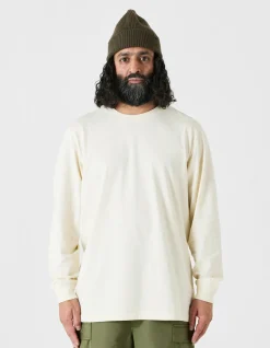 Long Sleeve T-Shirts*Maharishi 1032 Samurai Vs. Dragon L/S T-Shirt Ecru