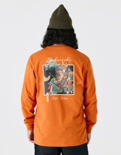 Long Sleeve T-Shirts*Maharishi 1032 Samurai Vs. Dragon L/S T-Shirt Rust