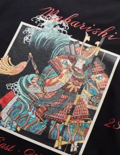 Long Sleeve T-Shirts*Maharishi 1032 Samurai Vs. Dragon L/S T-Shirt Black