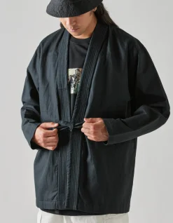 Kimonos*Maharishi 4587 Shinobi Hemp Kimono Black