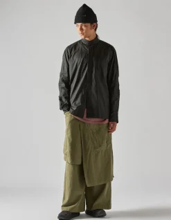 Shirts*Maharishi 4585 Stand Collar Shirt Black