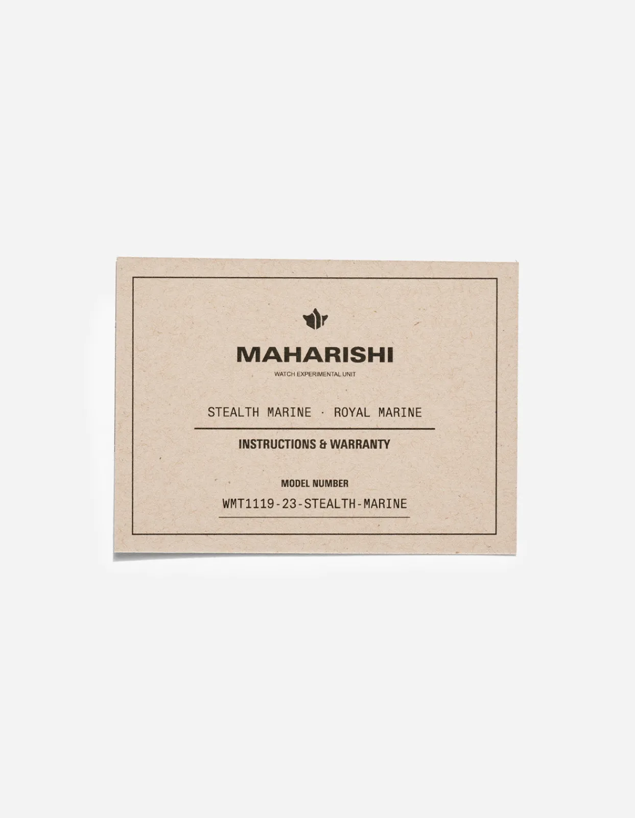 Lifestyle*Maharishi 1119 Stealth Marine Watch Black