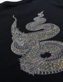 Short Sleeve T-Shirts*Maharishi 1029 Temple Naga Organic T-Shirt Black