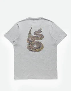 Short Sleeve T-Shirts*Maharishi 1029 Temple Naga Organic T-Shirt Grey Marl