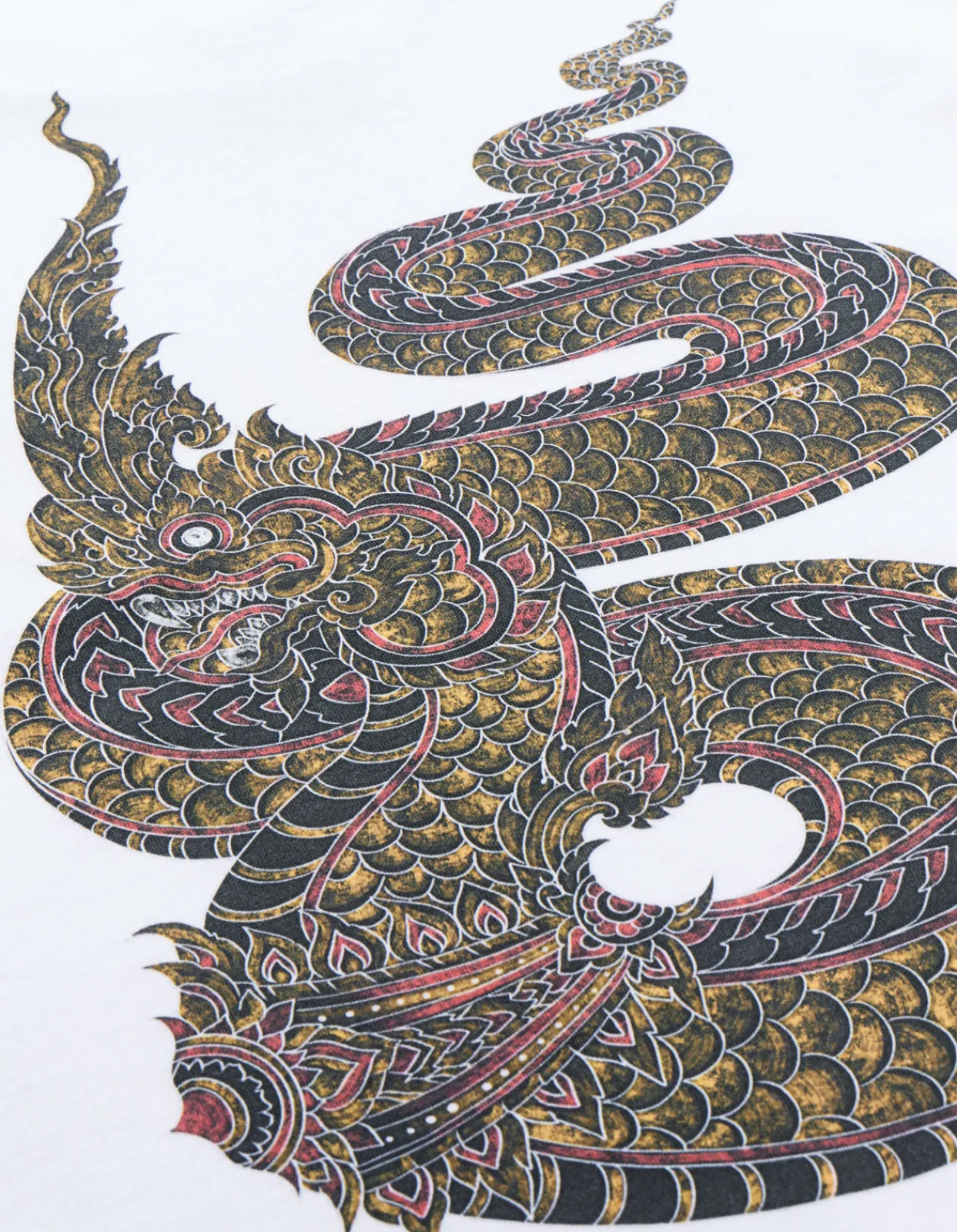 Short Sleeve T-Shirts*Maharishi 1029 Temple Naga Organic T-Shirt White