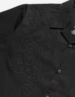 Shirts*Maharishi 4300 Thai Cloud Camp Collar Shirt Black