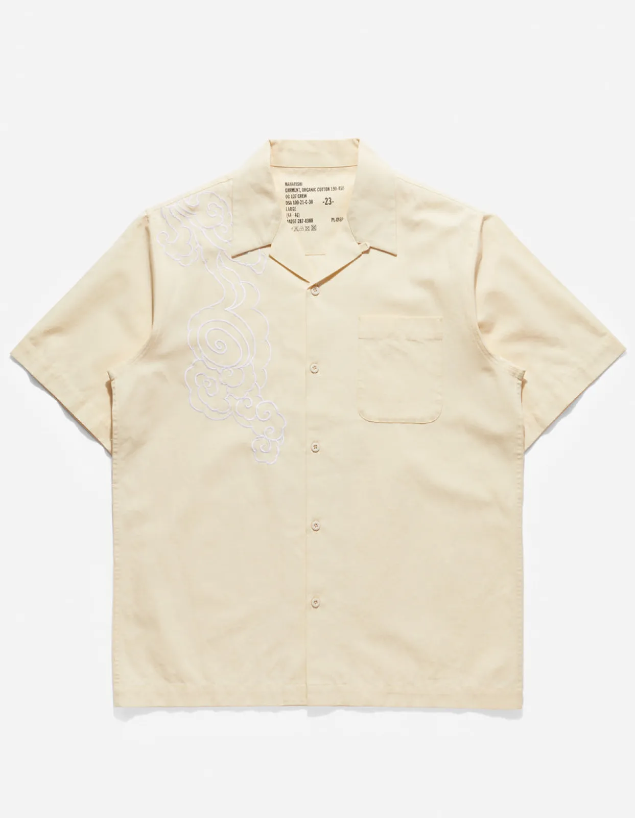 Shirts*Maharishi 4300 Thai Cloud Camp Collar Shirt Ecru