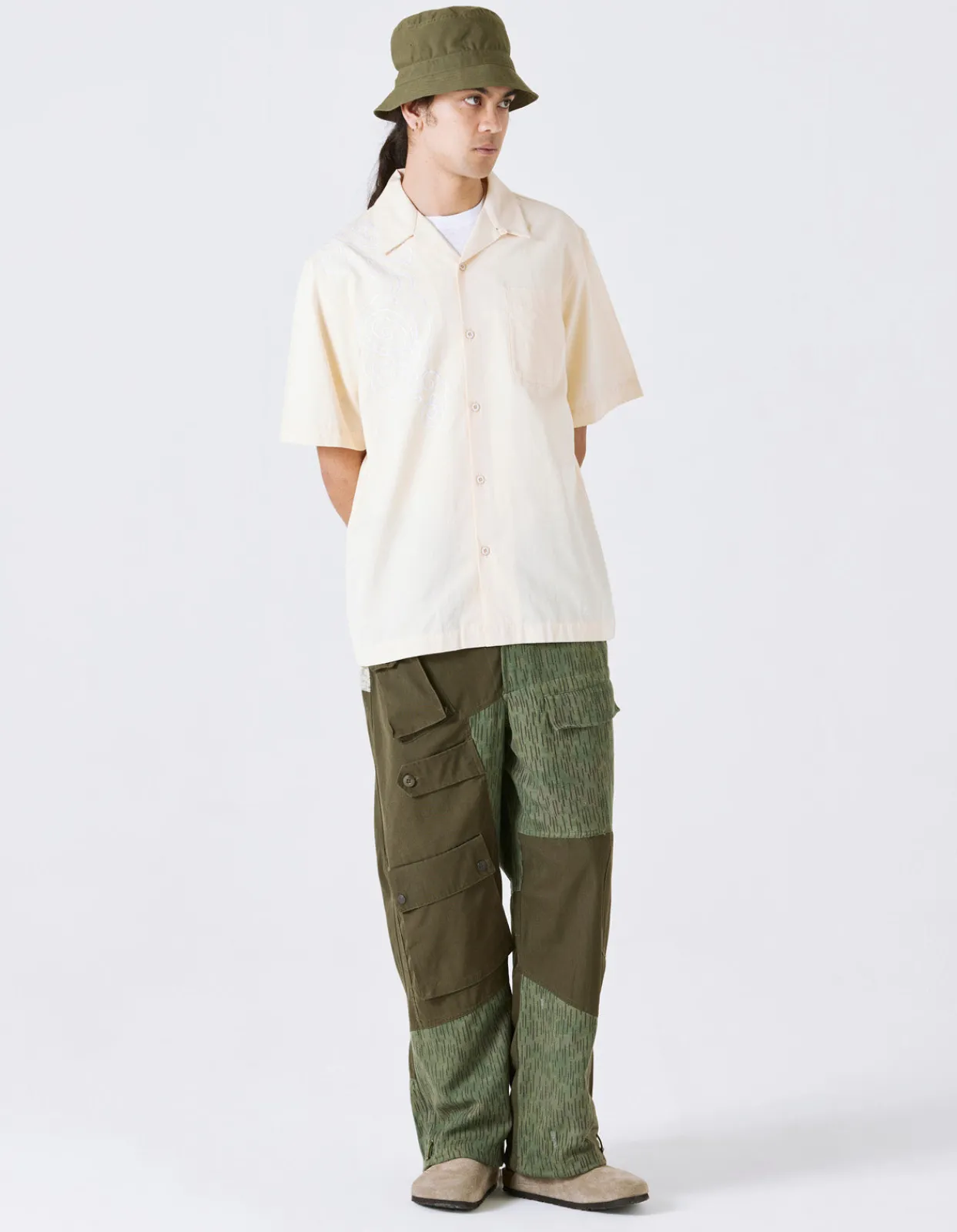 Shirts*Maharishi 4300 Thai Cloud Camp Collar Shirt Ecru