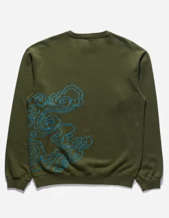 Crew Sweats*Maharishi 4217 Thai Cloud Crew Sweat Olive Og-107F