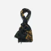 Hats And Scarves*Maharishi 4233 Thai Cloud Dragon Pashmina Golden Black