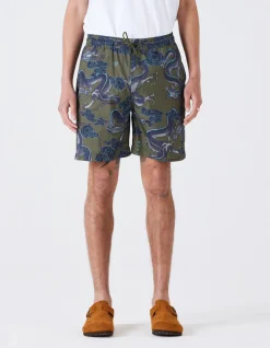 Swim Shorts*Maharishi 1023 Thai Cloud Dragon Swim Shorts Olive