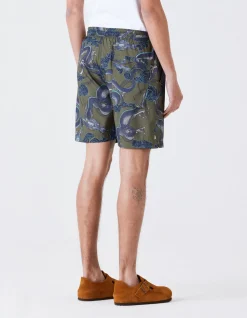 Swim Shorts*Maharishi 1023 Thai Cloud Dragon Swim Shorts Olive