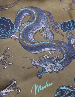 Swim Shorts*Maharishi 1023 Thai Cloud Dragon Swim Shorts Olive