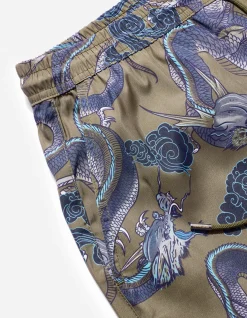 Swim Shorts*Maharishi 1023 Thai Cloud Dragon Swim Shorts Olive