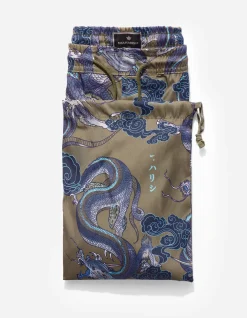 Swim Shorts*Maharishi 1023 Thai Cloud Dragon Swim Shorts Olive