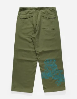 Original Snopants*Maharishi 4219 Thai Cloud Embroidered Loose Snopants® Olive Og-107F