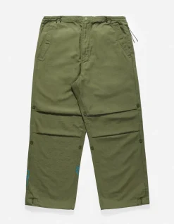 Original Snopants*Maharishi 4219 Thai Cloud Embroidered Loose Snopants® Olive Og-107F