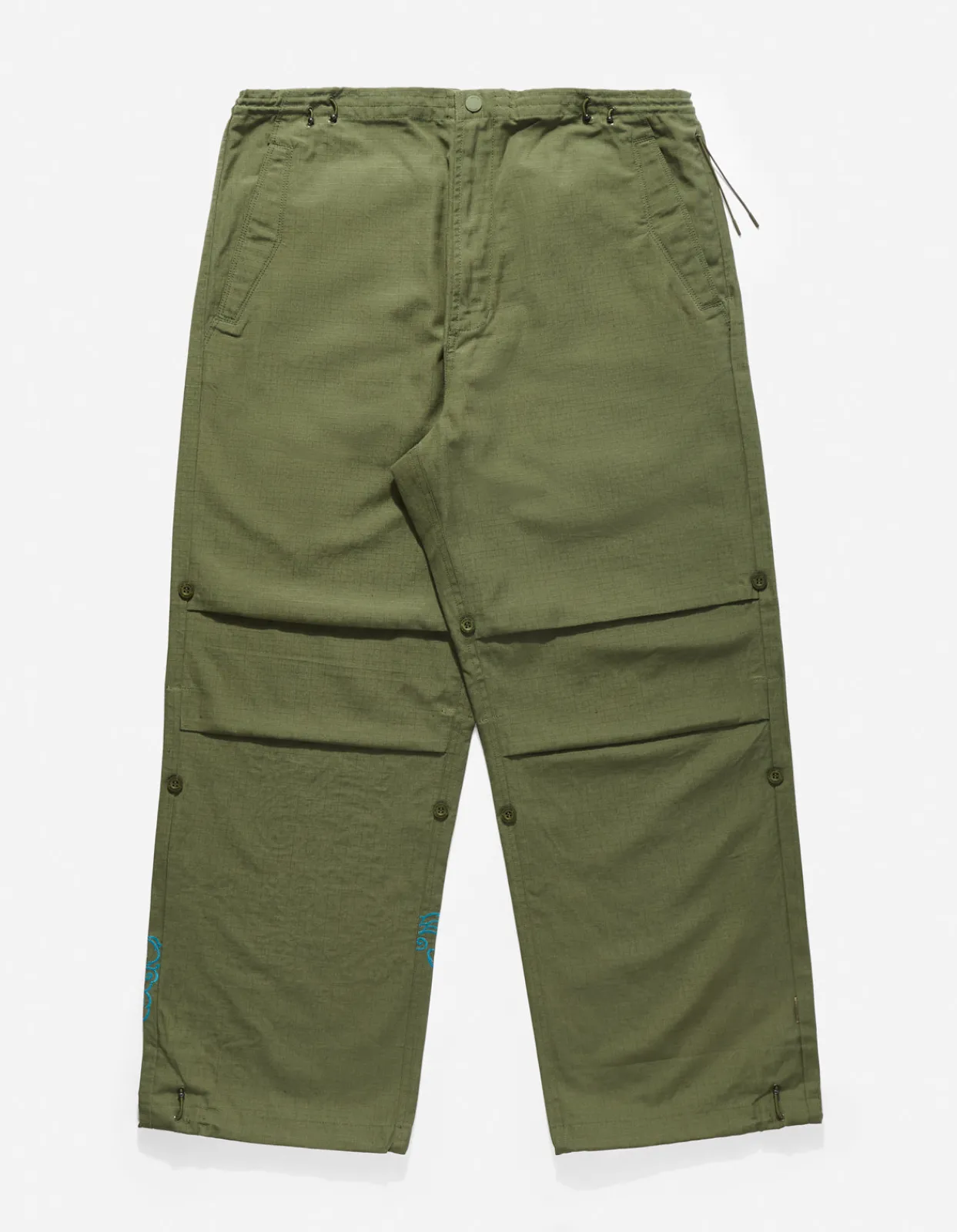 Original Snopants*Maharishi 4219 Thai Cloud Embroidered Loose Snopants® Olive Og-107F