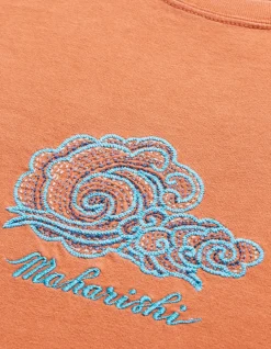 Short Sleeve T-Shirts*Maharishi 4218 Thai Cloud Embroidered T-Shirt Rust