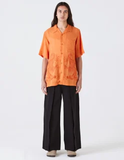 Shirts*Maharishi 4303 Thai Dragon Summer Shirt Rust