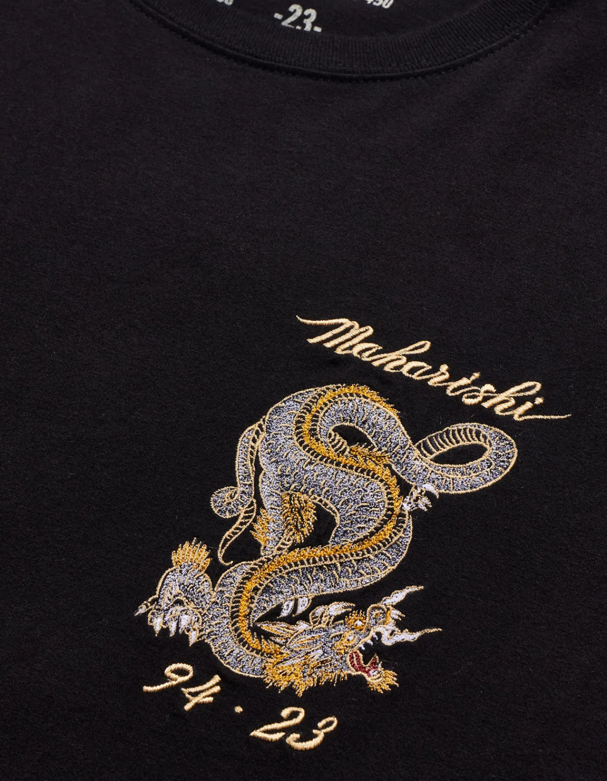 Long Sleeve T-Shirts*Maharishi 4214 Thai Dragon Tour L/S T-Shirt Golden Black
