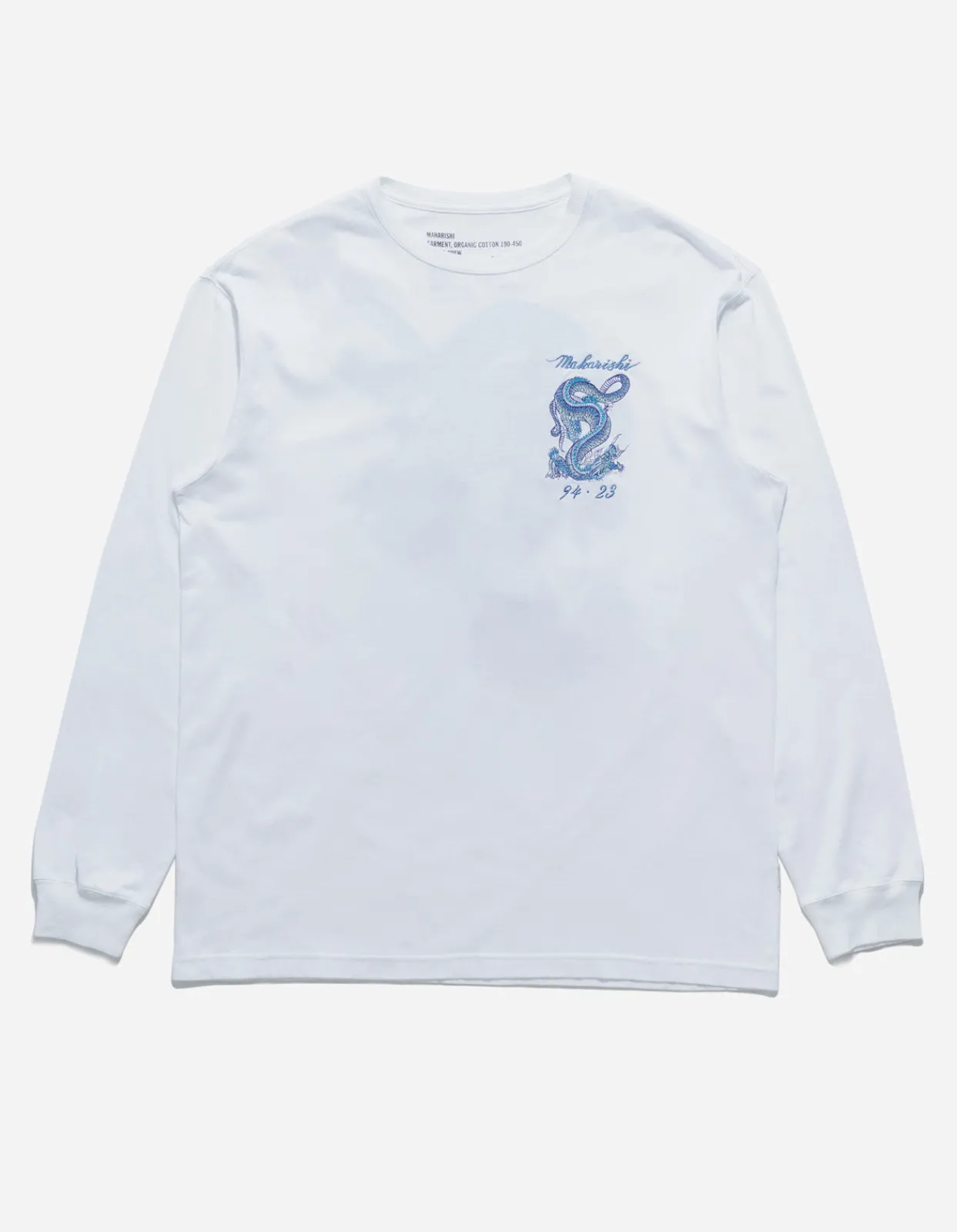 Long Sleeve T-Shirts*Maharishi 4214 Thai Dragon Tour L/S T-Shirt White