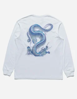 Long Sleeve T-Shirts*Maharishi 4214 Thai Dragon Tour L/S T-Shirt White