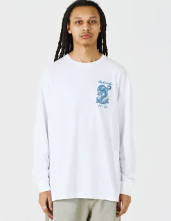 Long Sleeve T-Shirts*Maharishi 4214 Thai Dragon Tour L/S T-Shirt White