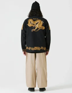 Shirts*Maharishi 4213 Thai Dragon Utility Shirt Golden Black
