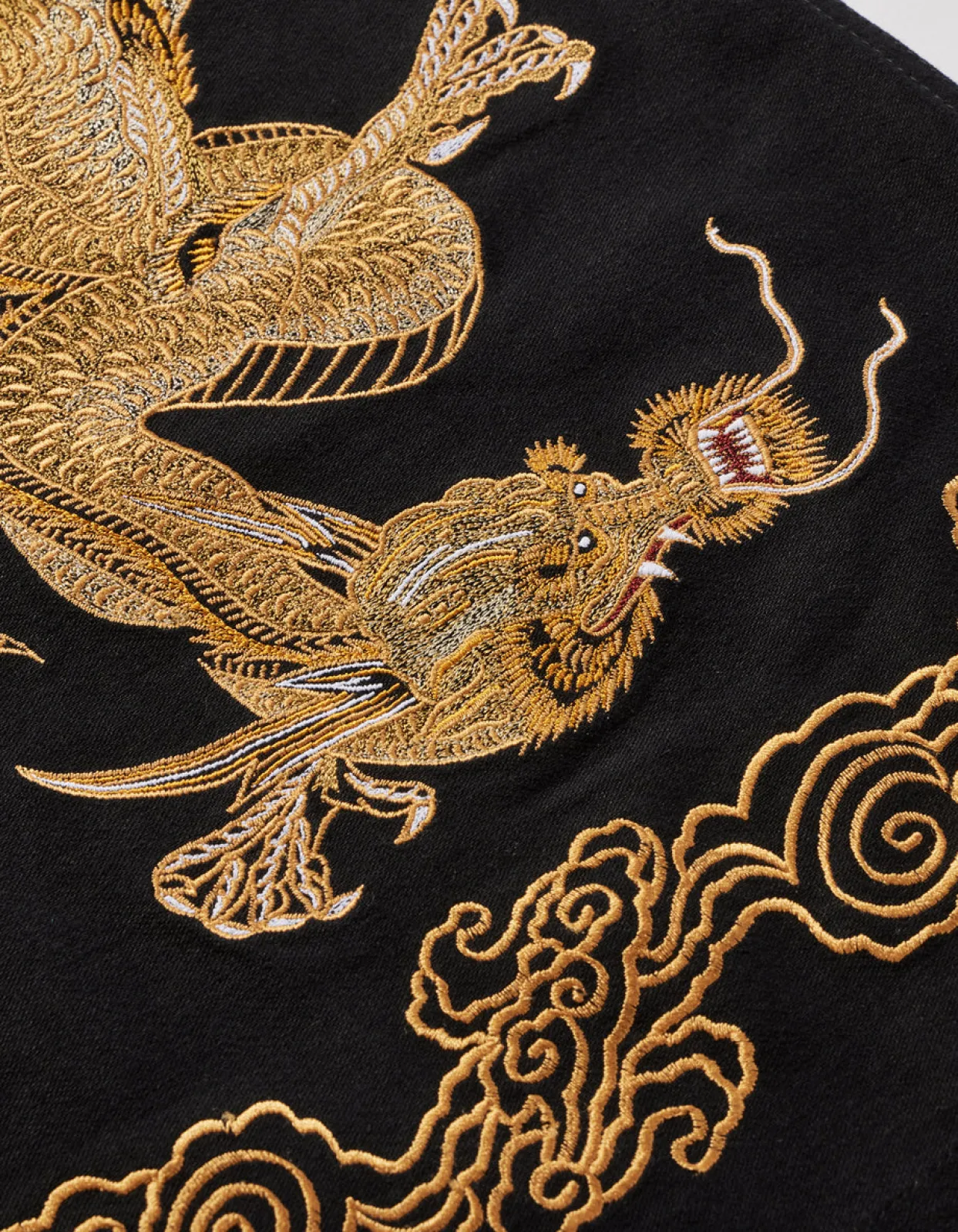 Shirts*Maharishi 4213 Thai Dragon Utility Shirt Golden Black