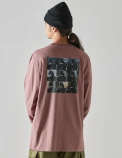 Long Sleeve T-Shirts*Maharishi 1106 The Jaguar Mask L/S T-Shirt Murasaki Purple