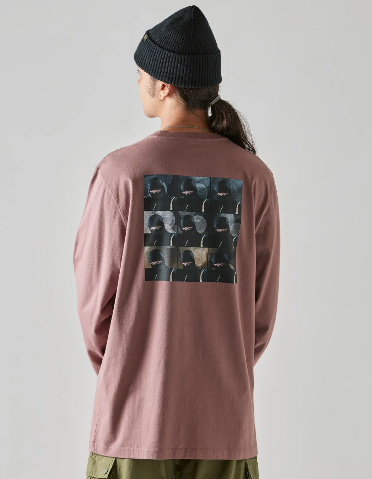 Long Sleeve T-Shirts*Maharishi 1106 The Jaguar Mask L/S T-Shirt Murasaki Purple