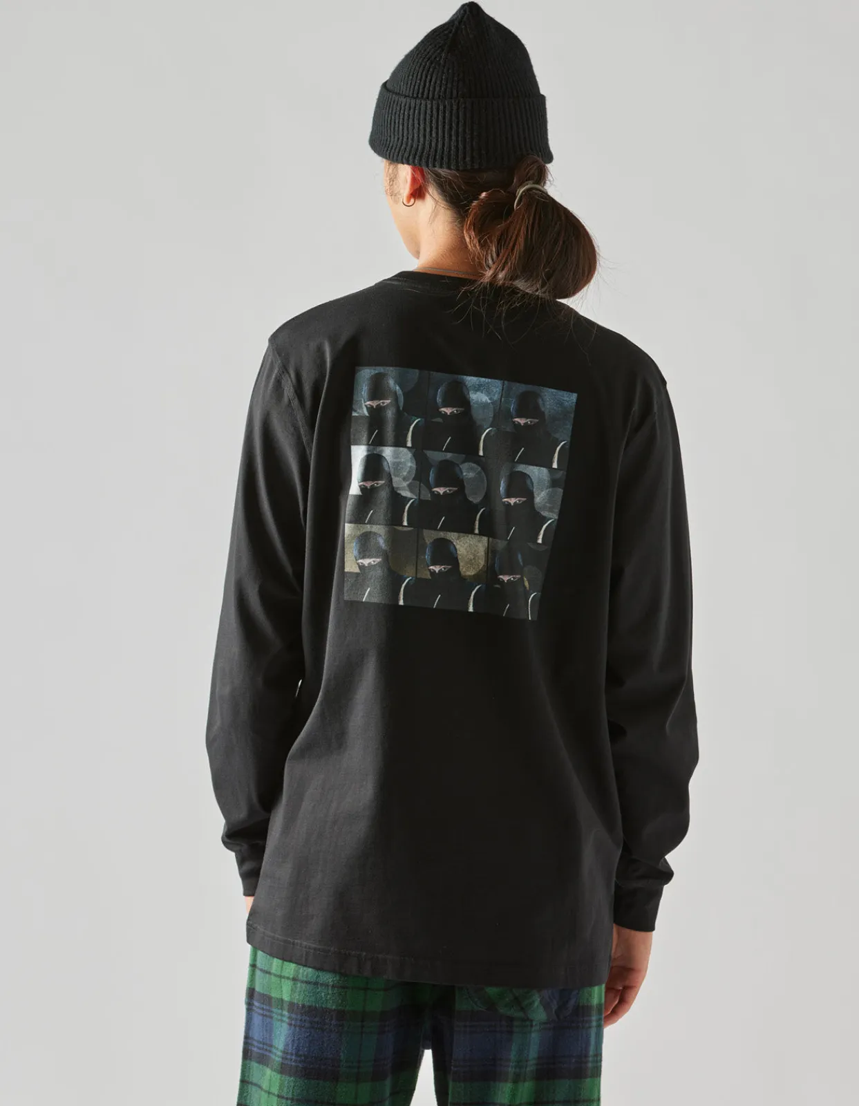 Long Sleeve T-Shirts*Maharishi 1106 The Jaguar Mask L/S T-Shirt Black