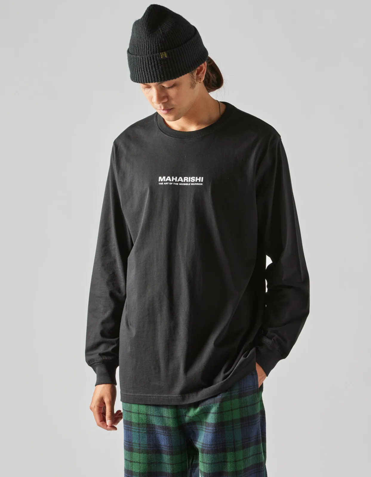 Long Sleeve T-Shirts*Maharishi 1106 The Jaguar Mask L/S T-Shirt Black