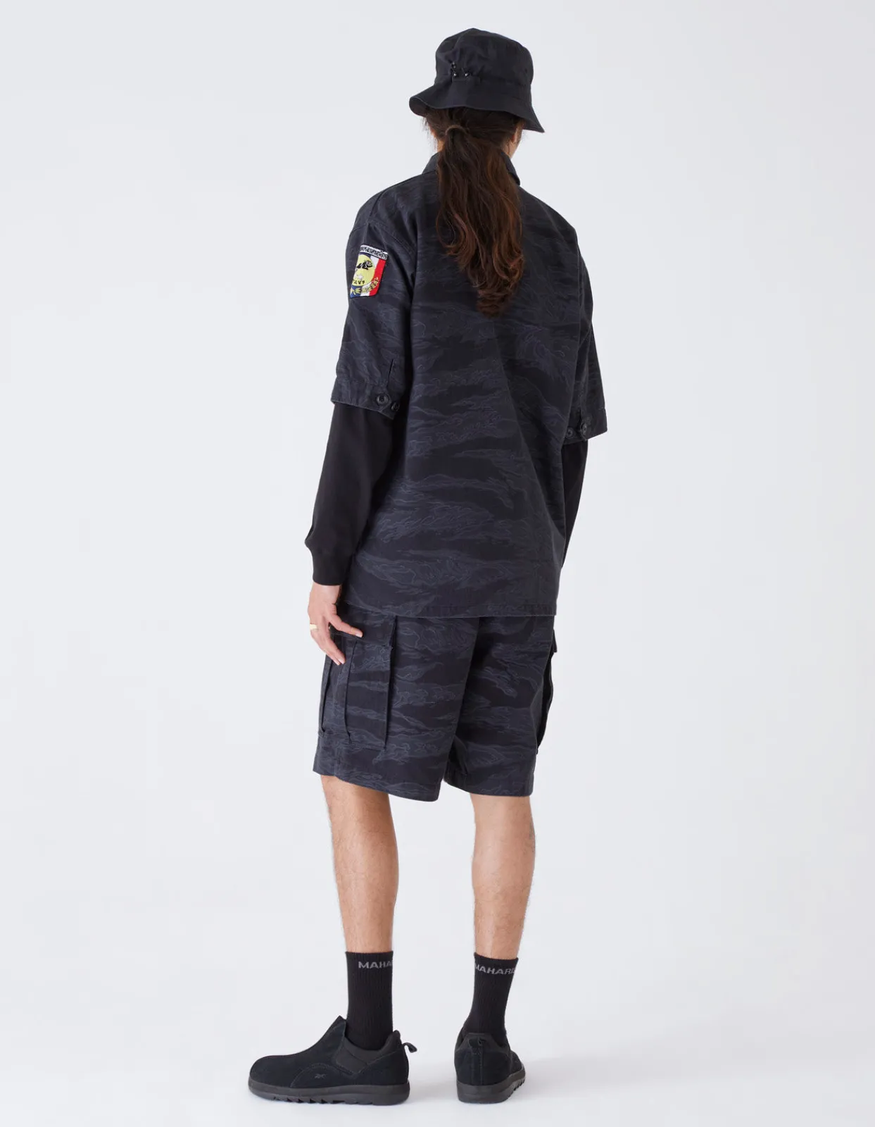 Shirts*Maharishi 4290 Tigerstripe Advisor'S Overshirt Subdued Night
