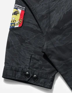 Shirts*Maharishi 4290 Tigerstripe Advisor'S Overshirt Subdued Night