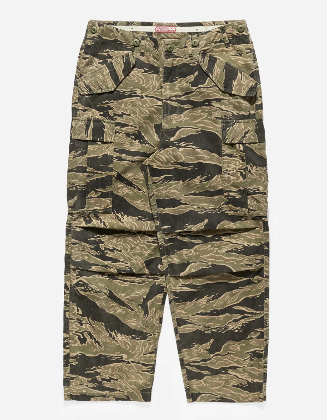 Cargo Pants*Maharishi 4291 Tigerstripe Loose Cargo Pants Mint Gold