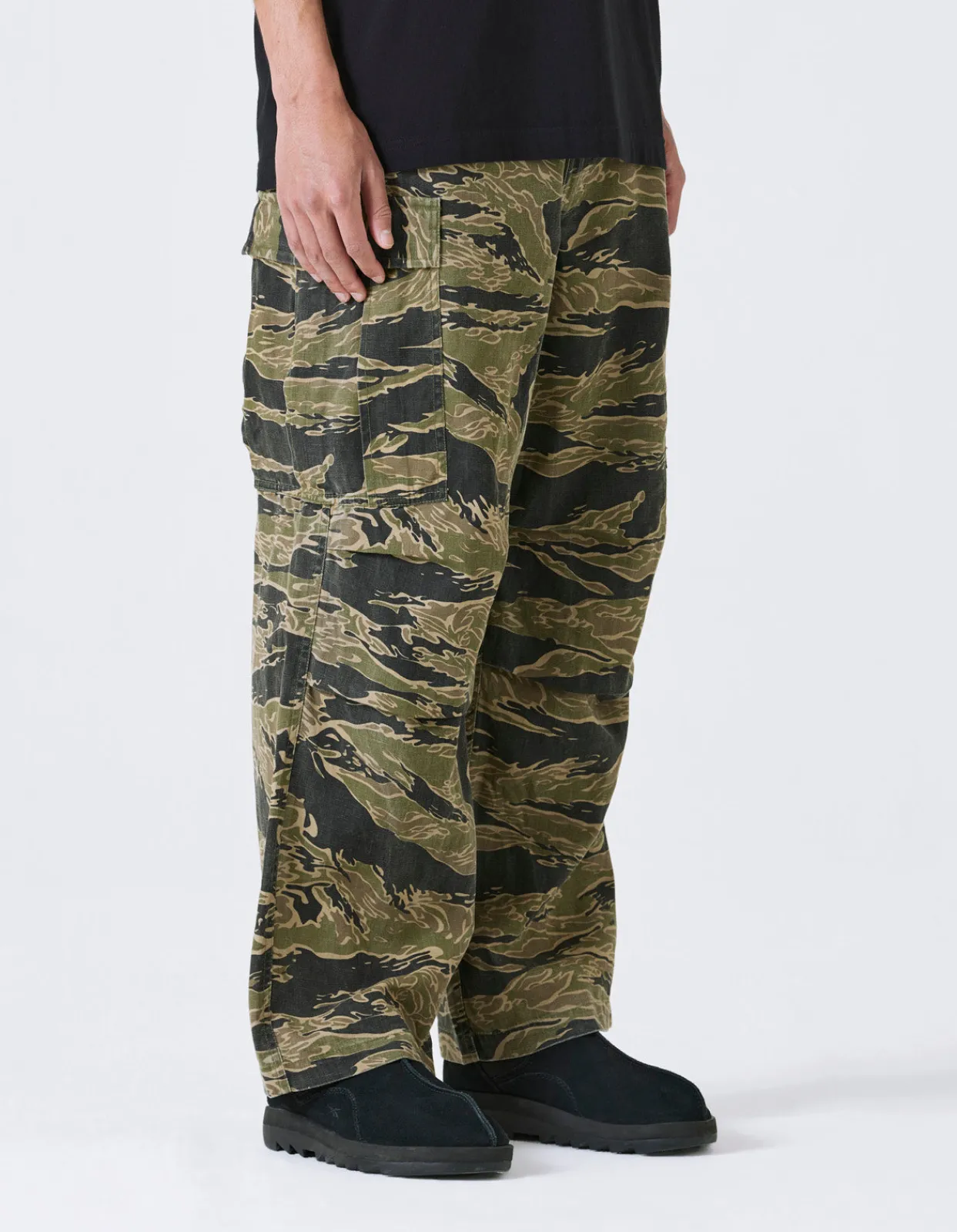 Cargo Pants*Maharishi 4291 Tigerstripe Loose Cargo Pants Mint Gold