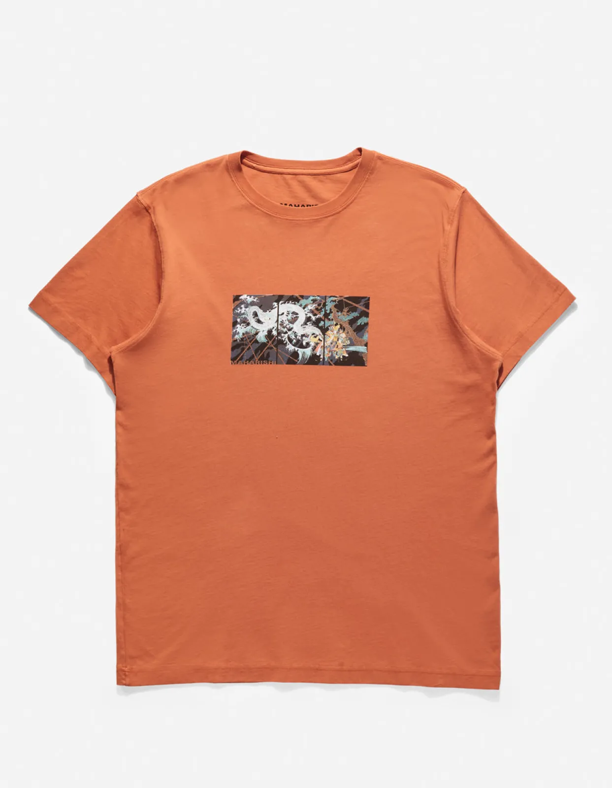 Short Sleeve T-Shirts*Maharishi 1011 Triptych Water Dragon T-Shirt Rust