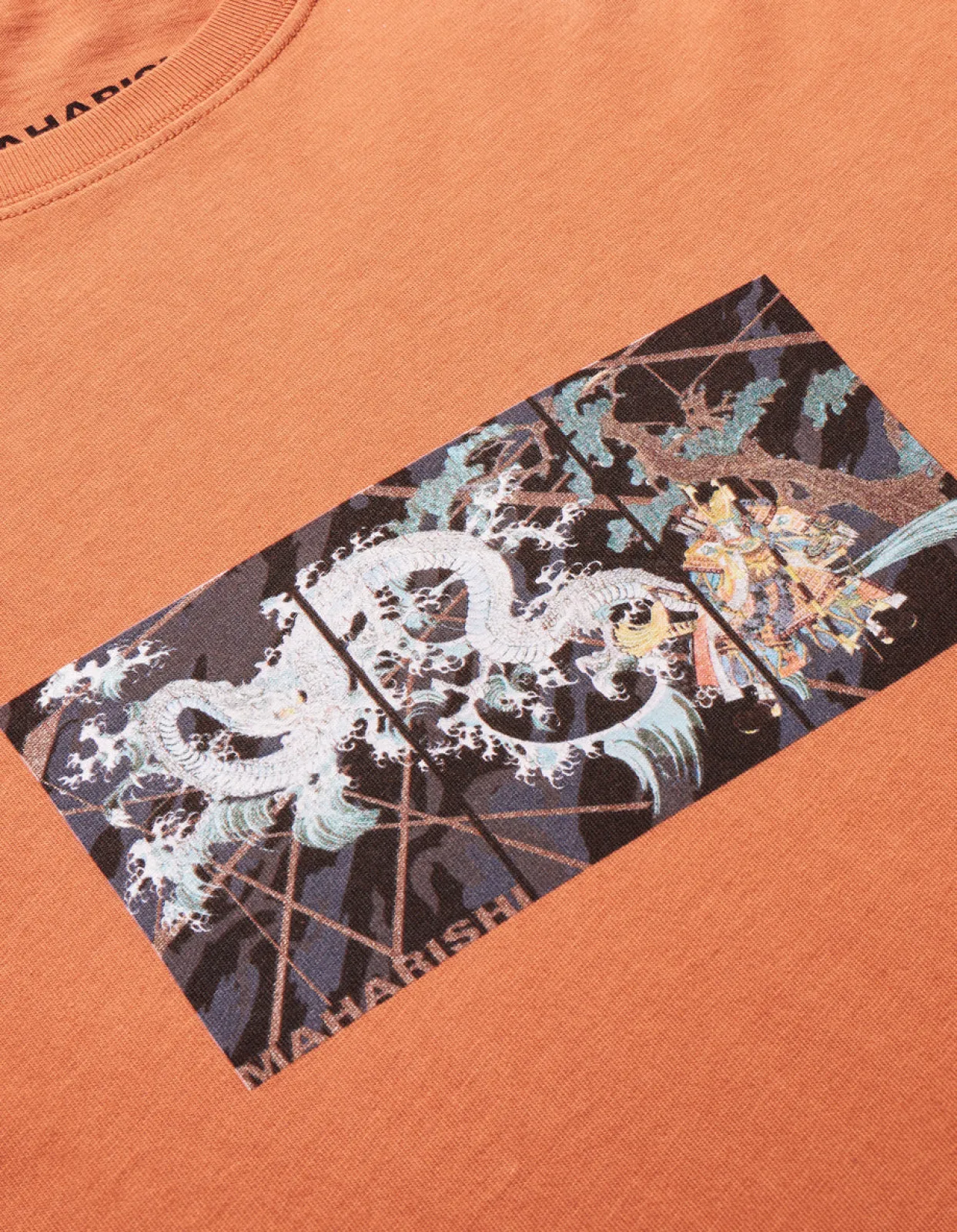 Short Sleeve T-Shirts*Maharishi 1011 Triptych Water Dragon T-Shirt Rust