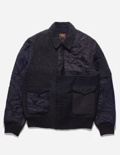 Jackets*Maharishi 4083 Upcycled A2 Flight Jacket Black