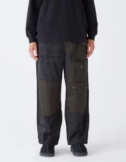 Cargo Pants*Maharishi 4277 Upcycled M65 Loose Cargo Pants Black O/D